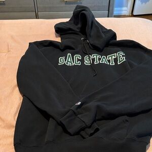 Champion Black Men's Sweater with Green Accents